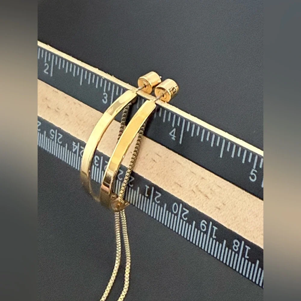 Jenny Bird threaded half hoop earrings in gold - rare - Picture 6 of 7
